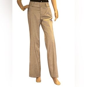 Banana Republic Wide Leg Trousers Pants Metallic Olive Grey Sz 2